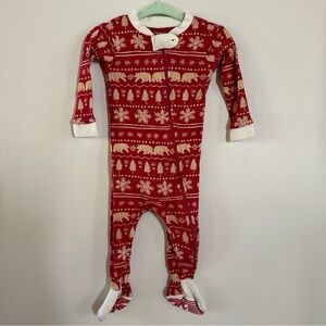 Burts Bees Baby Holiday Footie Pajamas 3-6mo